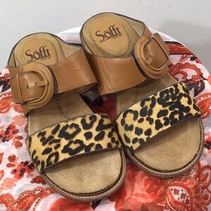 Sofft Womens Braye animal print sandals 6